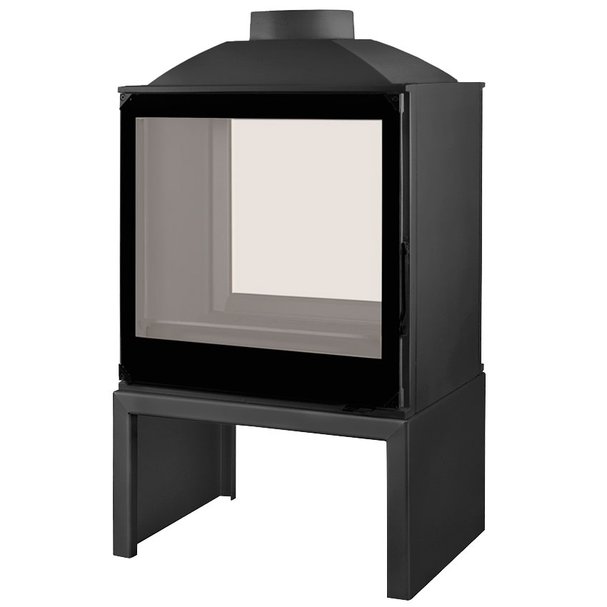 Печь Liseo Castiron LCI 5 GDF BG Stove (двусторонняя, черное стекло)